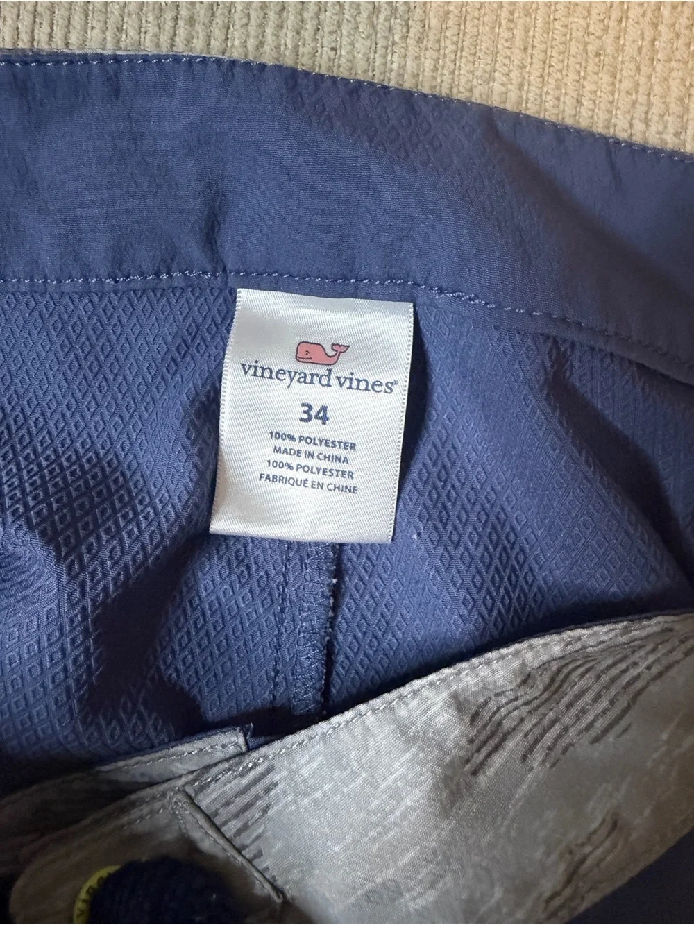 Vineyard Vines Men's Blue and Gray Swim Trunks